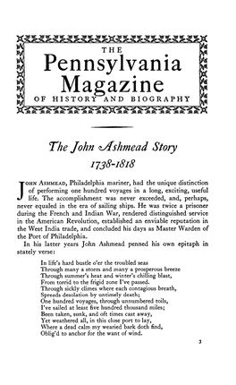 Pennsylvania Magazine of HISTORY and BIOGRAPHY