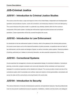 JUS-Criminal Justice