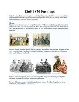 1860-1870 Fashions