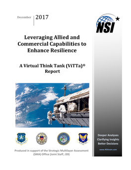 Leveraging Allied and Commercial Capabilities for Resilience 1