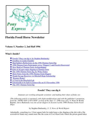 Florida Fossil Horse Newsletter