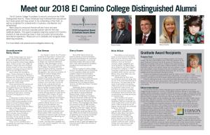 Meet Our 2018 El Camino College Distinguished Alumni