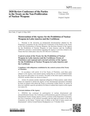 2020 Review Conference of the Parties to the Treaty on the Non