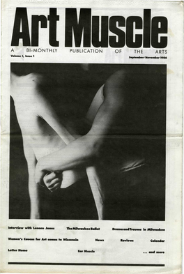 THE ARTS Volume I, Issue 1 September/November 1986
