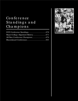 NCAA Football Conference Standings and Champions