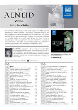 AENEID UNABRIDGED VIRGIL Read by David Collins