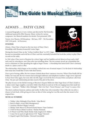 Always … Patsy Cline