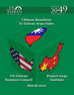 Chinese Reactions to Taiwan Arms Sales