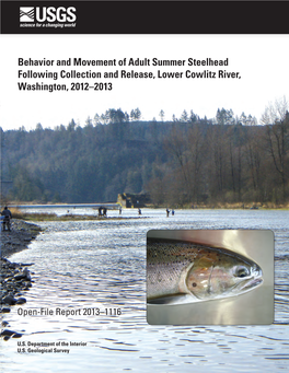 Behavior and Movement of Adult Summer Steelhead Following Collection and Release, Lower Cowlitz River, Washington, 2012–2013