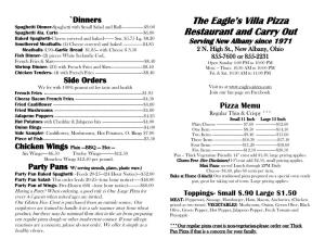 The Eagle's Villa Pizza Restaurant and Carry