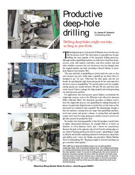 Productive Deep-Hole Drilling