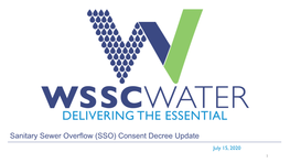 Sanitary Sewer Overflow (SSO) Consent Decree Update