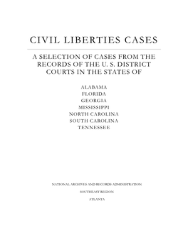 Civil Liberties Cases