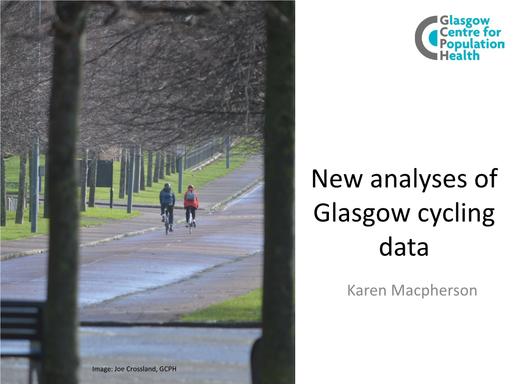 New Analyses of Cycling in Glasgow