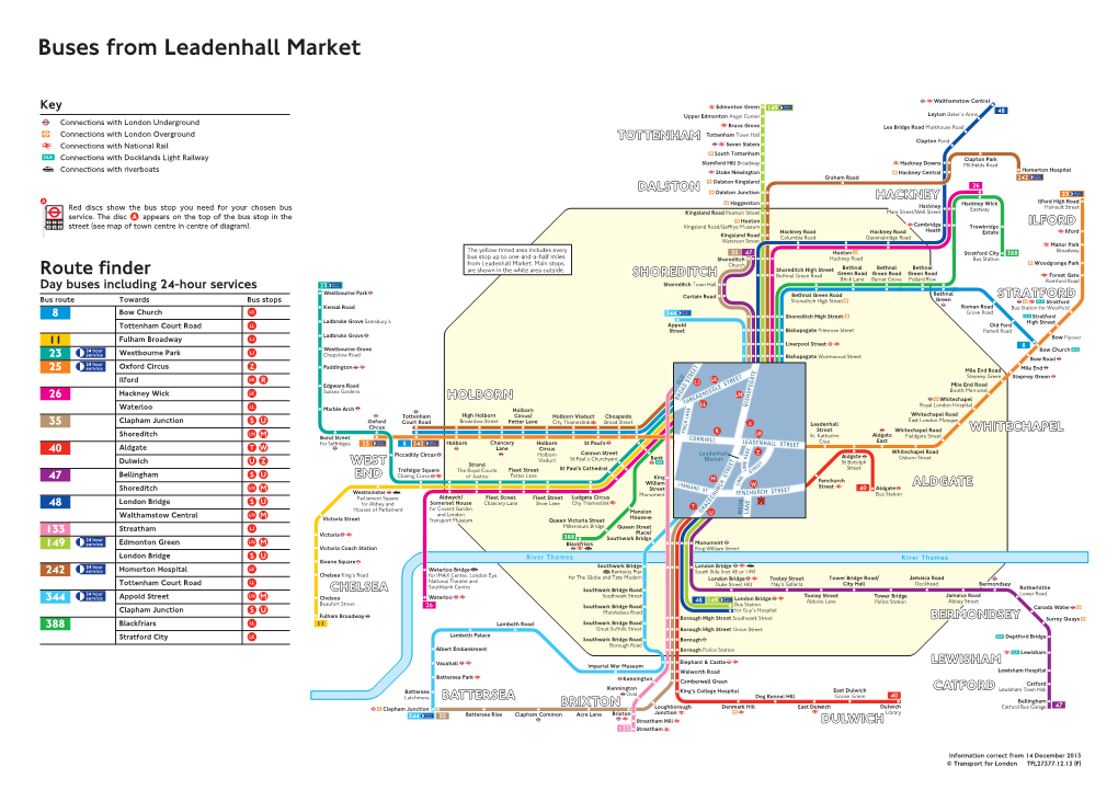 Buses from Leadenhall Market