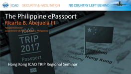 The Philippine Epassport Ricarte B