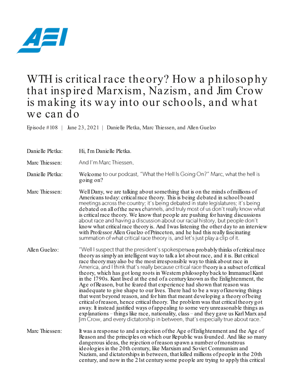 WTH Is Critical Race Theory? How a Philosophy That Inspired Marxism, Nazism, and Jim Crow Is Making Its Way Into Our Schools, and What We Can Do