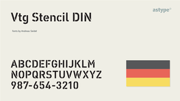 Vtg Stencil DIN  Fonts by Andreas Seidel
