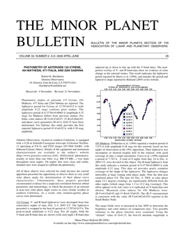 The Minor Planet Bulletin and How the Situation Has Gone from One Mt Tarana Observatory of Trying to Fill Pages to One of Fitting Everything In