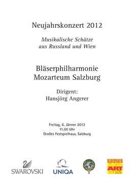 Neujahrskonzert 2012 Bläserphilharmonie Mozarteum
