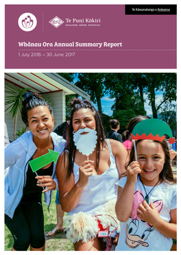 Whānau Ora Annual Summary Report: 1 July 2016