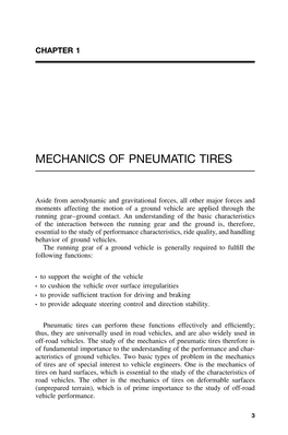 Mechanics of Pneumatic Tires