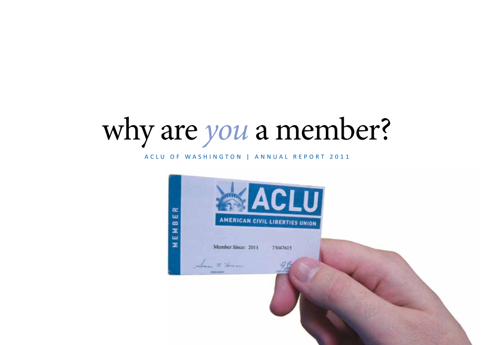 Why Are Youa Member?