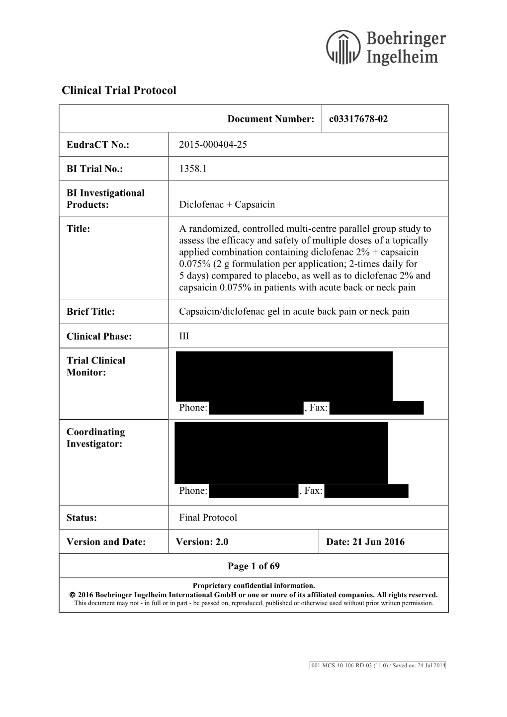 Clinical Trial Protocol TITLE PAGE Document Number: C03317678-02