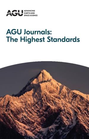 AGU Journals: the Highest Standards Make Your Research Accessible