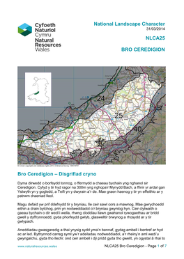 NLCA25 Bro Ceredigion - Page 1 of 7 Sinc, Deunydd Nodweddiadol O’R Rhan Hwn O’R Byd