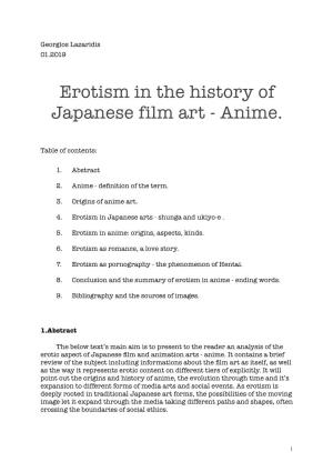 Erotism in the History of Japanese Film Art - Anime