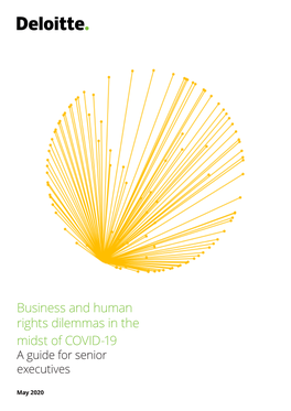 Business and Human Rights Dilemmas in the Midst of COVID-19 a Guide for Senior Executives