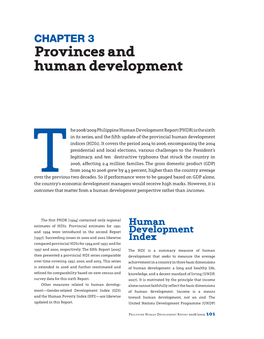 Provinces and Human Development