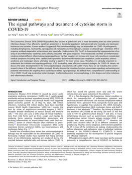 The Signal Pathways and Treatment of Cytokine Storm in COVID-19