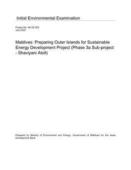 46122-003: Preparing Outer Islands for Sustainable Energy