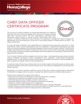 Chief Data Officer Certificate Program