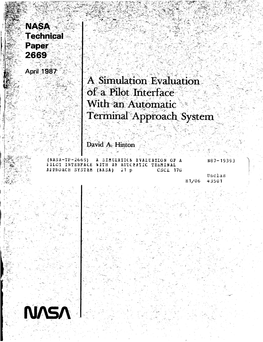 N87- 19393 CE Bith Ab AUTCEETIC TESMINAL EM (BASA) 21 P CSCL 17Ti Unclas H1/06 43501 NASA Tech Ni Ca I Paper 2669