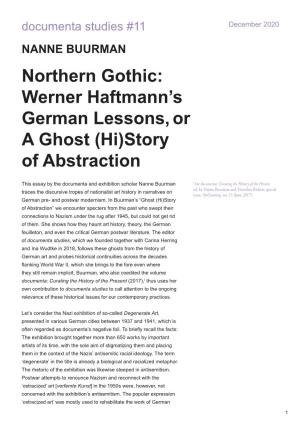 Northern Gothic: Werner Haftmann's German