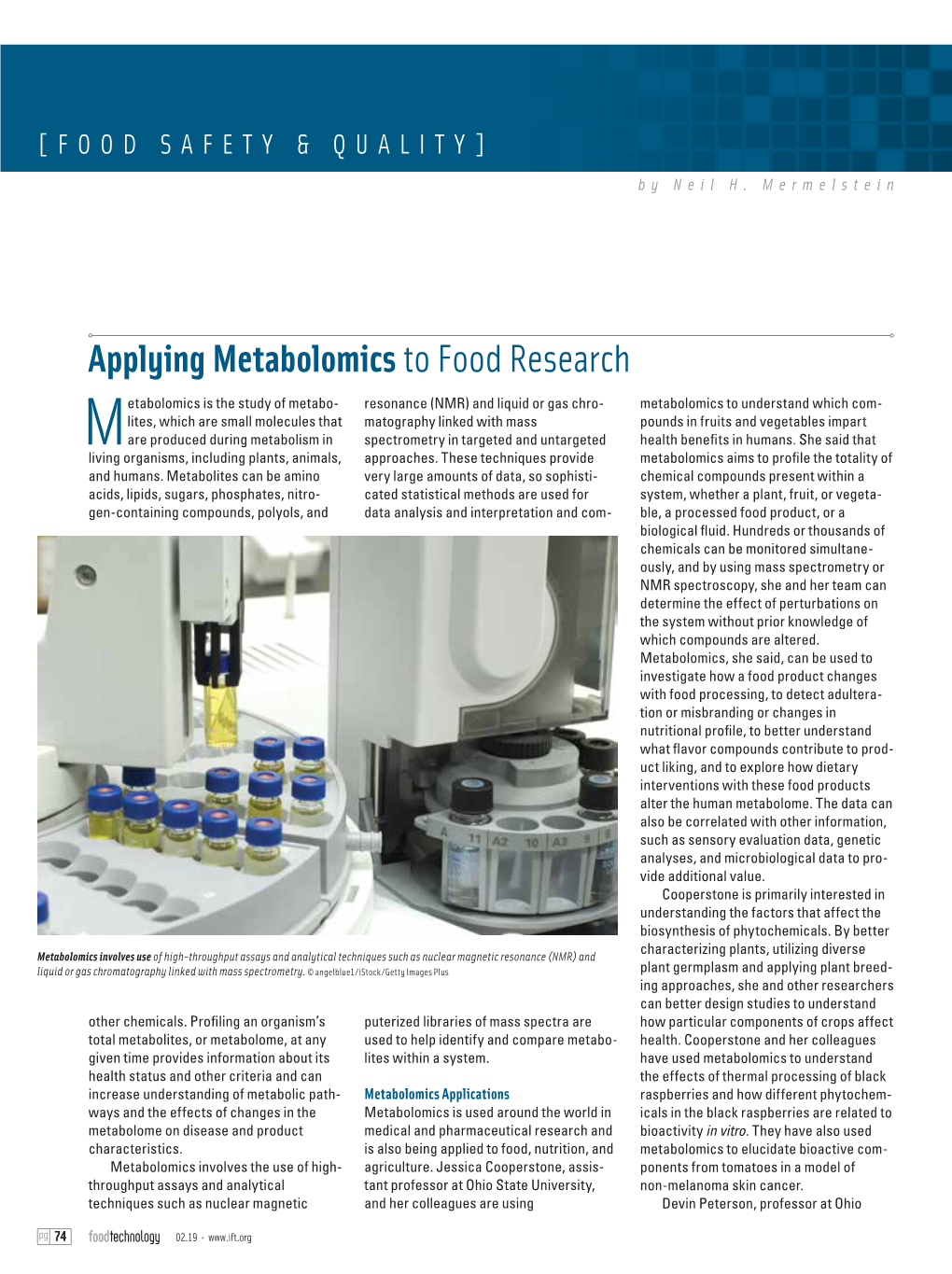 2019 02 Applying Metabolomics to Food Research.Pdf