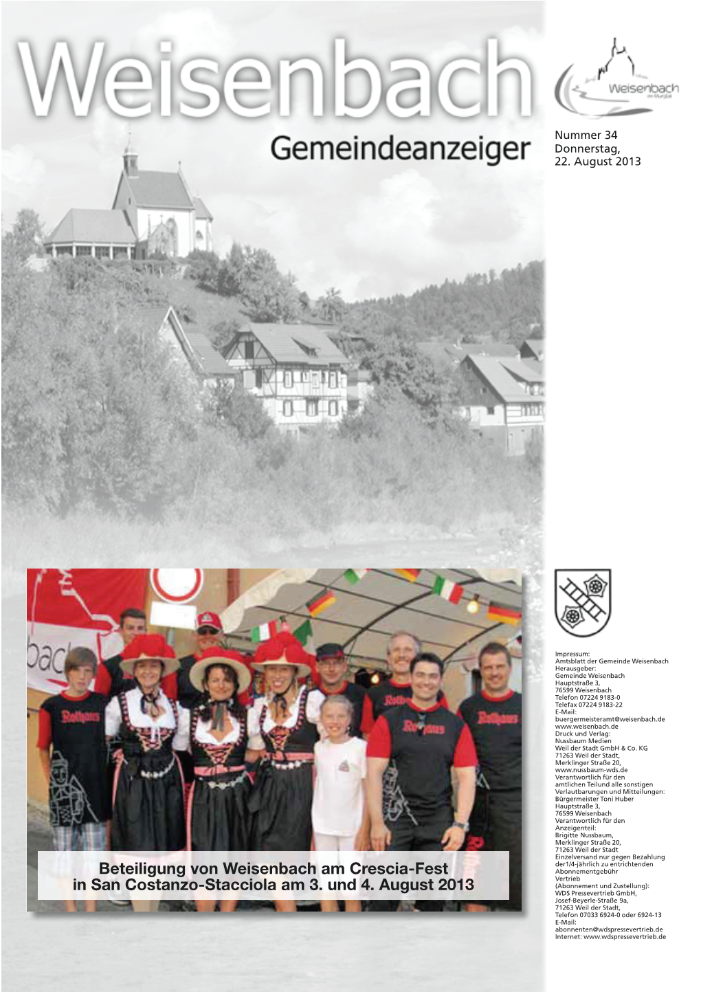 Gemeindeanzeiger 34/2013 Seite 2