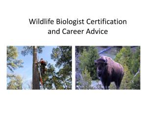 Wildlife Biologist Certification and Career Advice Wildlife Society Certification Program