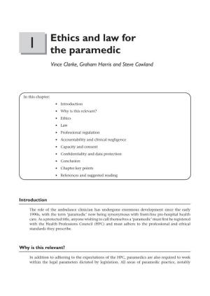 Ethics and Law for the Paramedic 5