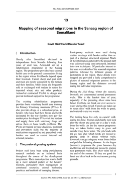13 Mapping of Seasonal Migrations in the Sanaag Region of Somaliland