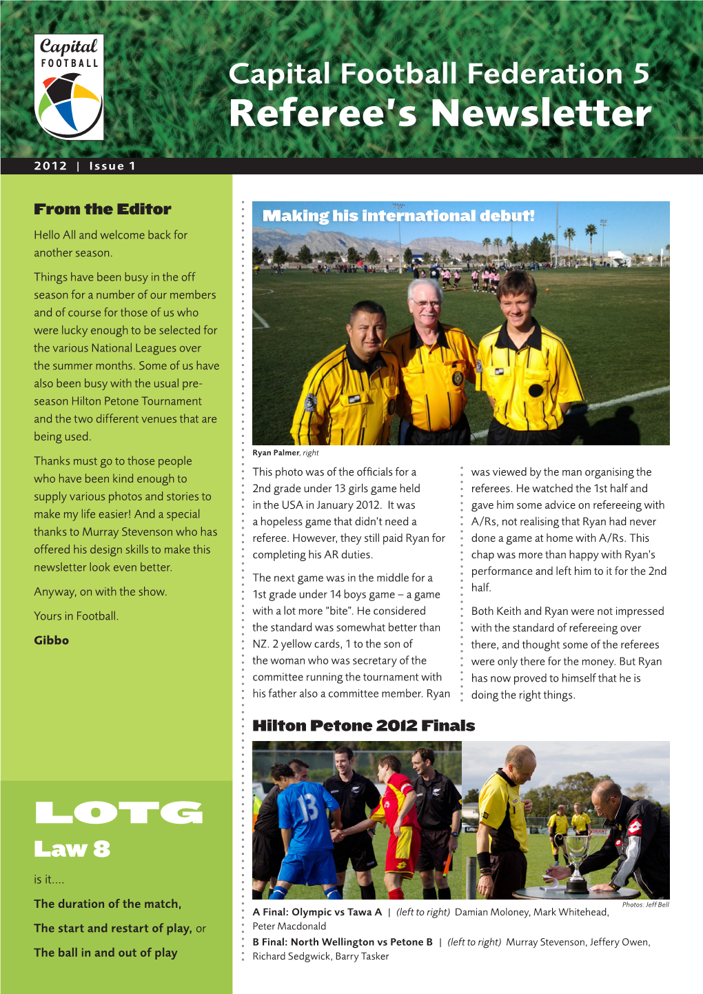 Referee's Newsletter