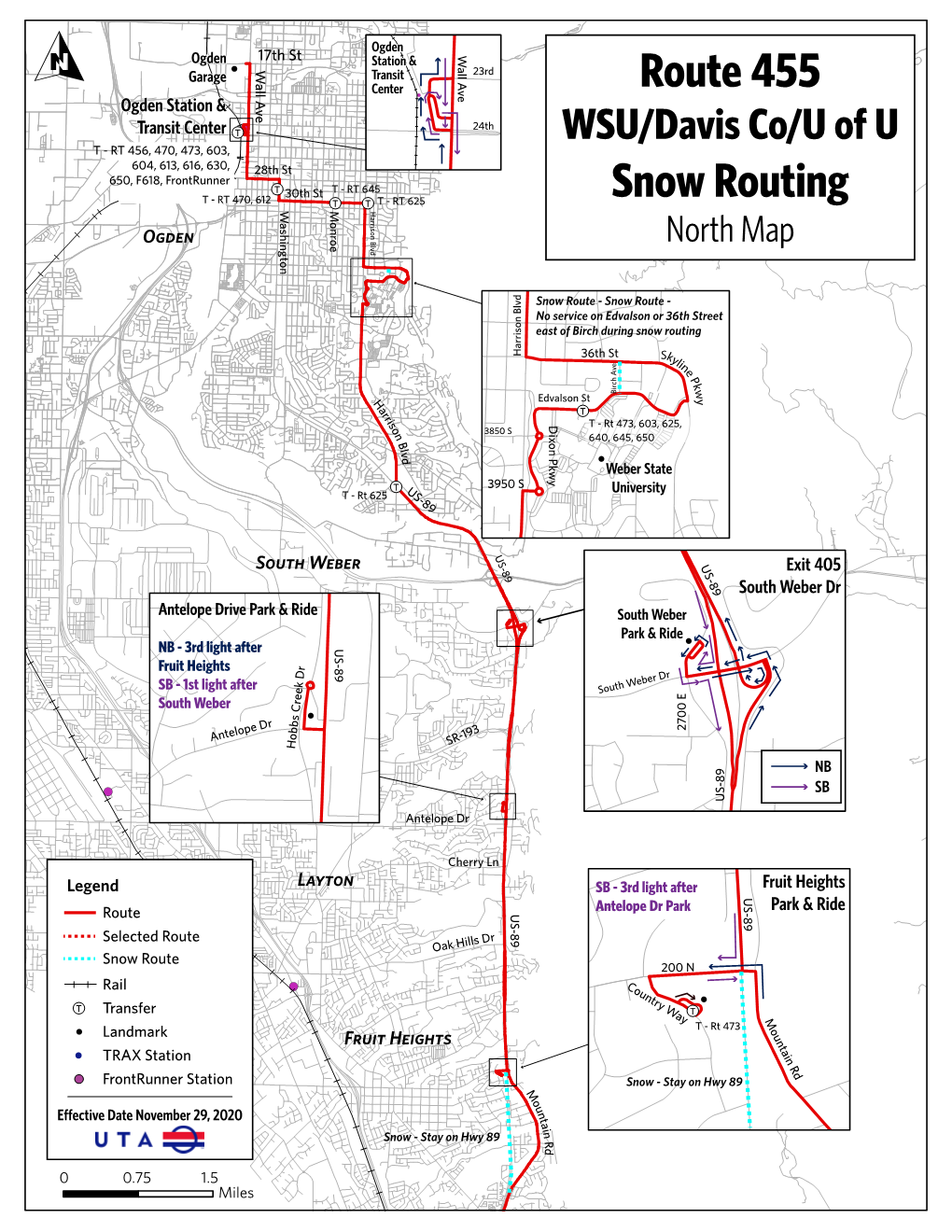 Route 455 Snow Routing