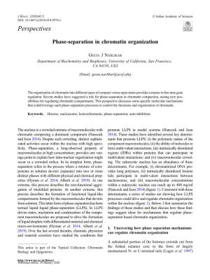 Phase-Separation in Chromatin Organization