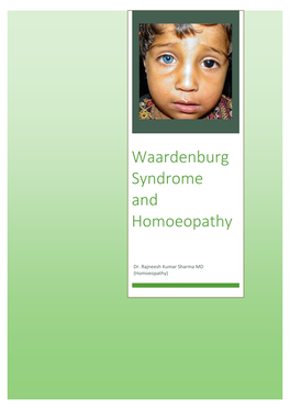 Waardenburg Syndrome and Homoeopathy