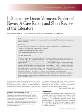Inflammatory Linear Verrucous Epidermal Nevus: a Case Report and Short Review of the Literature