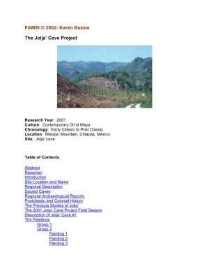 The Jolja' Cave Project