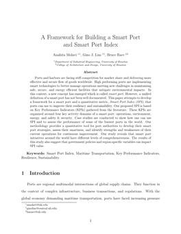 A Framework for Building a Smart Port and Smart Port Index
